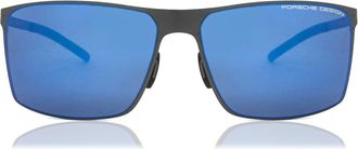 Porsche Design P8667 C Mens Sunglasses Grey Size 64