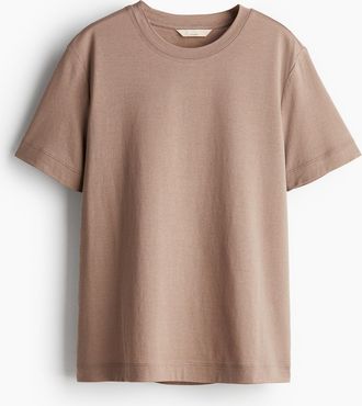 H&M T-Shirt aus Seidenmix - Taupe