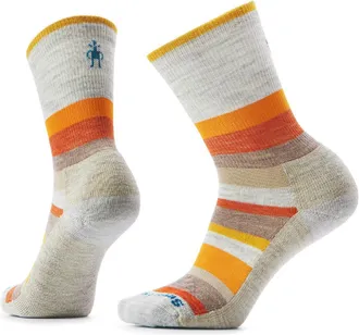Smartwool Womens Everyday Multi-Stripe Crew Socks Gray XL