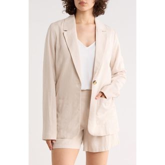 Matty M Bronson Linen Blend Blazer in Sand at Nordstrom Rack, Size X-Large
