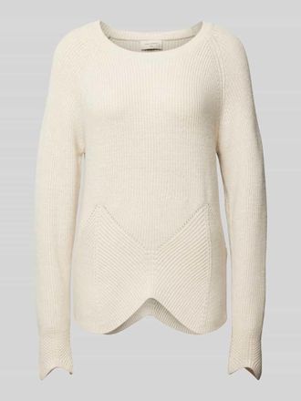 Freequent Strickpullover mit Rundhalsausschnitt Modell Claura in Beige, Gr&ouml;&szlig;e L