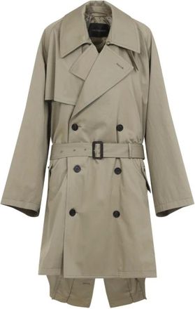 Balenciaga Dames, Mantels, Groen, Maat: XS Katoen