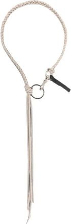 Our Legacy Gevlochten Ladon Ketting - Heren - Kettingen - Grijs - ONE Size - Leer - Accessoires