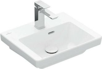 Villeroy & Boch Villeroy&boch - Lavabo Del Ba&ntilde;o V&b Subway 3.0 450x370 Mm Fregadero Con Desbordamiento Con Orificio Para Toque Blanco C+