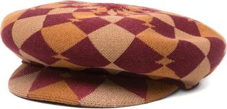 Kangol Gentle Argyle Halifax harlequin hat - Rood