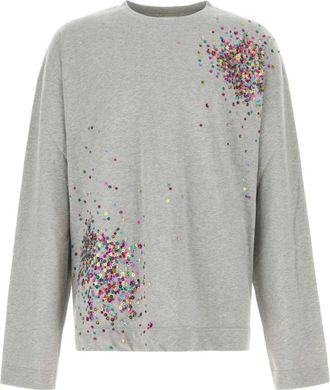 Dries Van Noten Hegland T-Shirt - Heren - Sweatshirts - Grijs - L - Katoen - Hoodies & sweatvesten