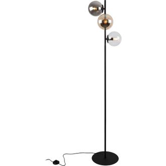 OEM L&aacute;mpara De Pie Siena Negra, 3 Pantallas Planas Variadas