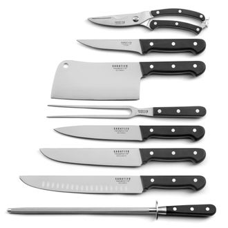 Sabatier Trompette Juego de 8 cuchillos de cocina negro