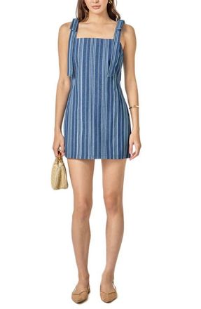 English Factory Stripe Denim Minidress at Nordstrom, Size X-Small