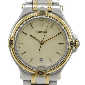 Gucci Pre-owned 9040M roestvrijstalen horloge - Heren - Vintage Horloges - Veelkleurig - ONE Size - Vintage