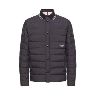 Moncler Heren, Jassen, Blauw, Maat: L Katoen