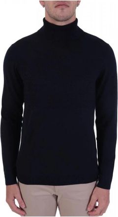 HUGO BOSS Knit Rollneck Siseono - Heren - Coltruien - Blauw - M - Katoen - Truien & Vesten