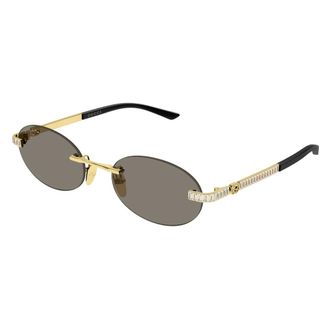 Gucci Panthos Zonnebril - unisex - Accessoires - Geel - Maat: 55 MM Nylon