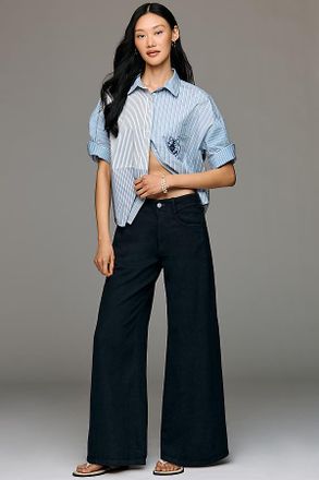 Pilcro The Adi Mid-Rise Clean-Hem Flare Pants by Pilcro