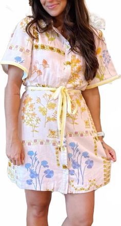 Merci Blushing Belle Mini Dress In White/ Cream