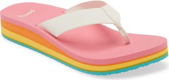 Sanuk Highland Flip Flop in Rainbow at Nordstrom Rack, Size 10