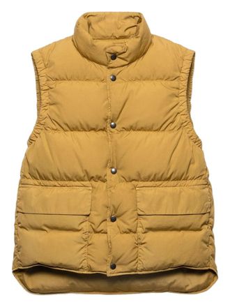 Prada stand-up collar patch pockets gilet - Yellow