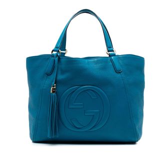 Gucci Tweedehands Medium Leren Soho Cellarius Tote