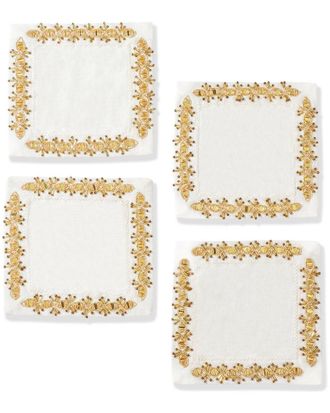Tiramisu Set Of 4 The Aurelia Beaded Cocktail Napkins