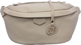 Roberta M Beige Rundleer Tas