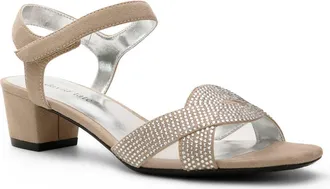 David Tate Rona Sandal in Champagne Suede at Nordstrom, Size 10.5