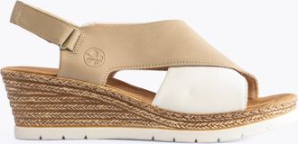 Rieker 61975-62 Womens Sandals Beige - Size UK 6.5