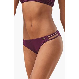 Lascana Womens Strappy Classic Bikini Bottom with strappy sides in Wine at Nordstrom, Size 6