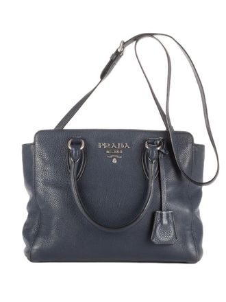 Prada 2000s leather top-handle bag - Blue