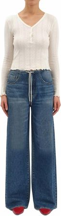 Daze Madison High Rise Wide Leg Jeans In Vintage Blue