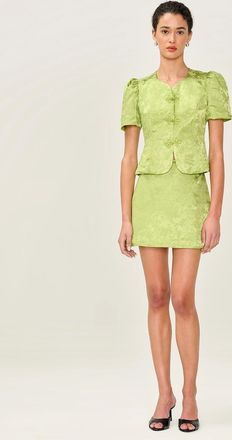 Omnes Womens Patty Skirt in Lima Bean - Yellow - Size: 20