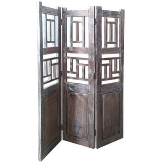 Wanderlust Deco Wanderlust Deco - Biombo De Madera Marr&oacute;n114x3x176