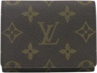 Louis Vuitton Pre-owned Wallets, male, Brown, Size: ONE SIZE Pre-owned Envelope Carte de Visite Monogram Card Case