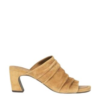 Ash Heeled Mules, female, Brown, Size: 10 US EVA