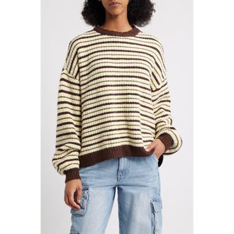 PacSun Alexia Oversize Rib Sweater in Stripe at Nordstrom Rack, Size Xx-Small