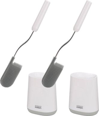 Joseph Joseph Set Of 2 Flex Lite Toilet Brushes & Holders