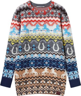 Stella McCartney Maglione con motivo Fair Isle - Grigio