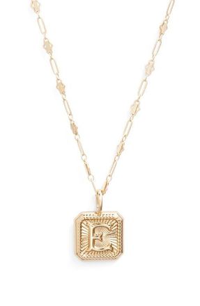 Miranda Frye Harlow Initial Pendant Necklace in Gold - E at Nordstrom
