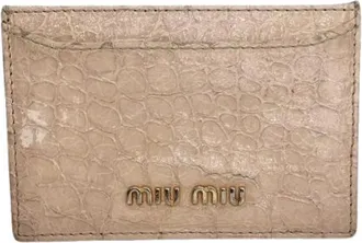 Miu Miu Pre-owned Wallets, female, Beige, Size: ONE SIZE Pre-owned Leather Wallet