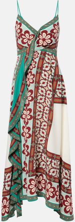 La DoubleJ Abito lungo Turn Around in crêpe de chine di seta