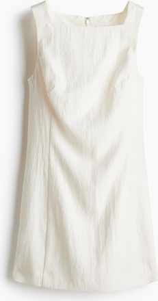 H&M Twillkleid mit Karree-Ausschnitt - White