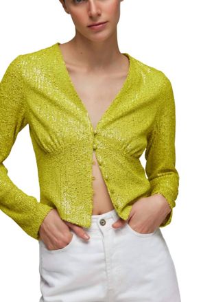 In The Mood For Love Cactus Top In Acid Green