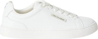 Trussardi Leren sneakers - Dames - Sneakers - Wit - 39 EU - Leer - Schoenen