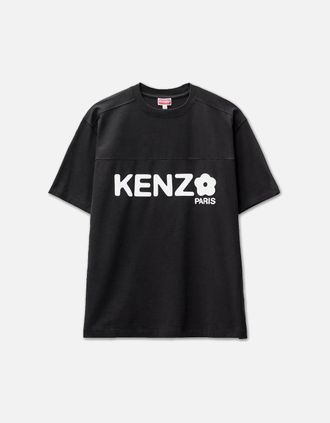 Kenzo Mens Mens Black Kenzo Boke 2.0 Flower Logo Oversized T-Shirt - Size: 38