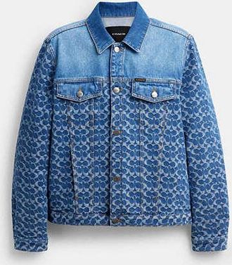 Coach Signature Trucker Jacket In Organic Cotton