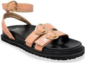 Chase + Chloe by Intouch Footwear Elaxi Flatform Sandal in Pink Crocodile at Nordstrom Rack, Size 6.5