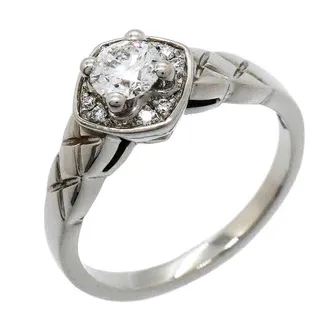 Chanel Platinum 950 Band Ring (Pre-Owned)