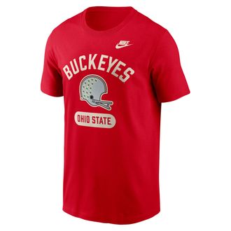 Nike Ohio State Legacy Arch Helmet Nike Mens College T-Shirt in Red | N19965NOBV-FMQ