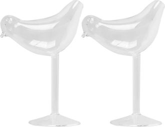 OEM Vasos De C&oacute;ctel Creativos Con Forma De P&aacute;jaro De 150 Ml, Vidrio Molecular Personalizado, Vidrio Ahumado Para Modelar, Vaso De Vino Novedoso