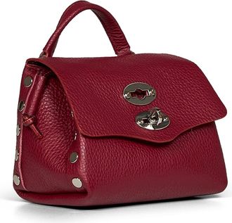 Zanellato Womens Leather Handbag Postina Super Baby Red Bovine Handbags Hand Bags