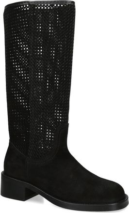 Steve Madden Womens Leather Riggs Black Boots - Size UK 7